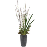 Eterna Orchid Centerpiece, White-Accessories-High Fashion Home