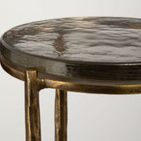 Eternity Accent Table, Brass-Furniture - Accent Tables-High Fashion Home