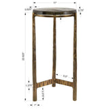 Eternity Accent Table, Brass-Furniture - Accent Tables-High Fashion Home