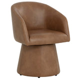 Etta Swivel Dining Chair, Copley Cognac, Set of 2-Furniture - Dining-High Fashion Home