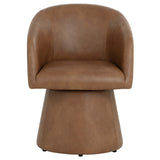 Etta Swivel Dining Chair, Copley Cognac, Set of 2-Furniture - Dining-High Fashion Home