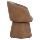 Etta Swivel Dining Chair, Copley Cognac, Set of 2-Furniture - Dining-High Fashion Home