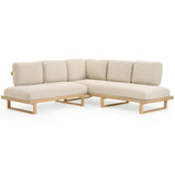 Evan Outdoor L-Sectional, Cream-Furniture - Outdoor-High Fashion Home