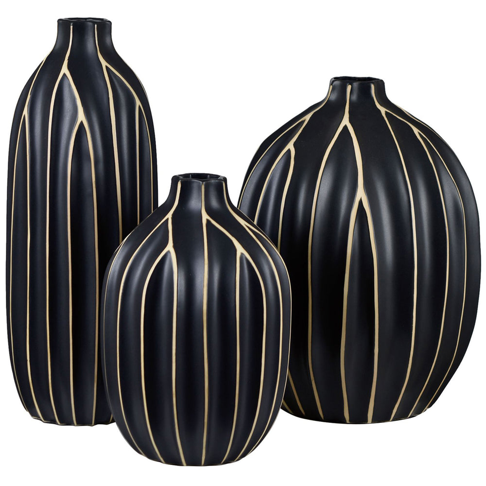Evans Vases, Black-Accessories-High Fashion Home
