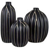 Evans Vases, Black-Accessories-High Fashion Home
