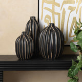 Evans Vases, Black-Accessories-High Fashion Home
