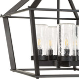 Evanston 4 Light Pendant, Matte Black