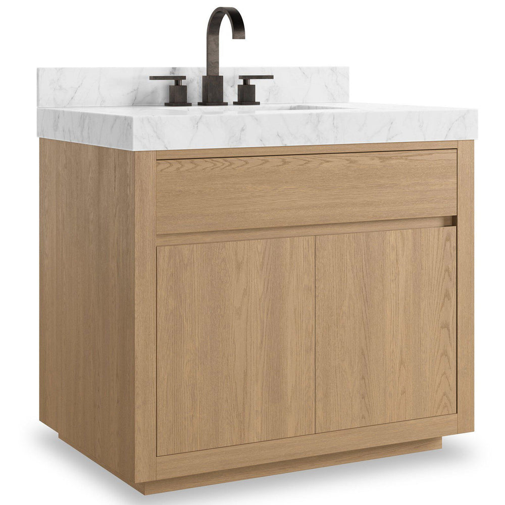 Everett Single Vanity, Satin Light Wash by Four Hands
