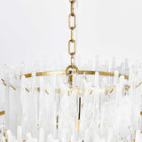 Everly Round Chandelier, Clear/White-Lighting-High Fashion Home