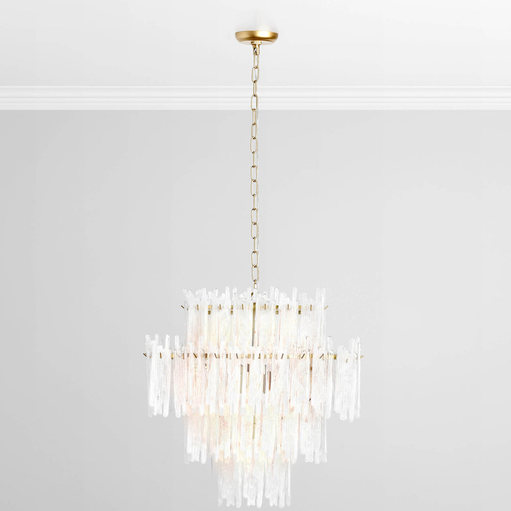 Everly Square Chandelier, Clear-Lighting-High Fashion Home