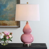 Evie Table Lamp, Bubblegum Pink-Lighting-High Fashion Home