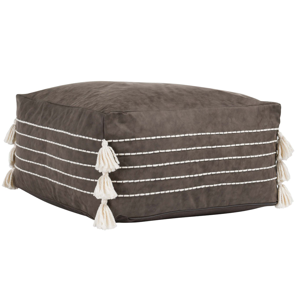 Ezekiel Pouf, Hickory-Furniture - Chairs-High Fashion Home