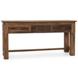 Ezra 3 Drawer Console Table, Natural-Furniture - Storage-High Fashion Home
