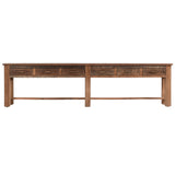Ezra 6 Drawer Console Table, Natural-Furniture - Storage-High Fashion Home