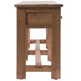Ezra 6 Drawer Console Table, Natural-Furniture - Storage-High Fashion Home