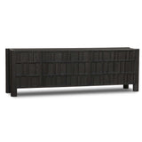 Ezri Media Console, Black-Furniture - Storage-High Fashion Home