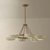 Alturas 6 Light Chandelier, Patina Brass/Soft Sand