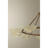 Alturas 9 Light Chandelier, Patina Brass/Soft Sand