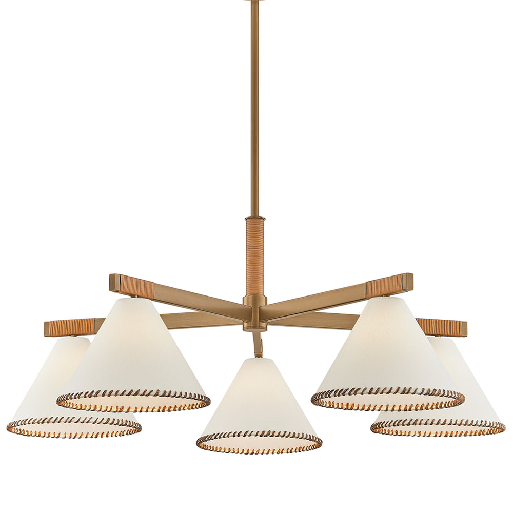Stoney Chandelier, Patina Brass