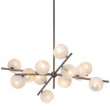 Sonny 12 Light Chandelier, Bronze Leaf
