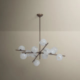 Sonny 12 Light Chandelier, Bronze Leaf
