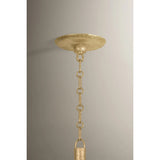 Quill 6 Light Chandelier, Gilded Ivory