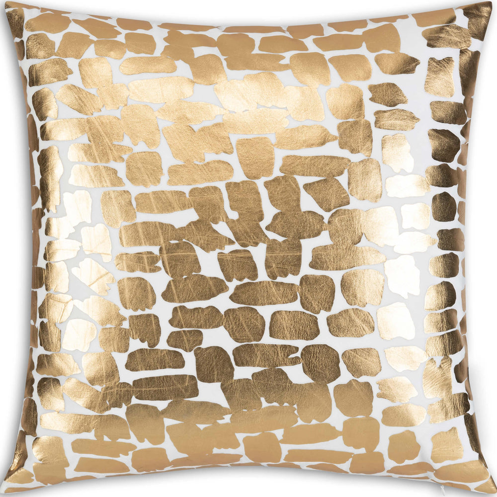 Becca Pillow, Ivory/Gold-Accessories-High Fashion Home