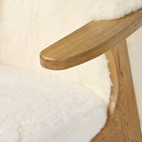 Fabian Chair, Cream Shearling by Four hands