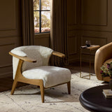 Fabian Chair, Cream Shearling by Four hands