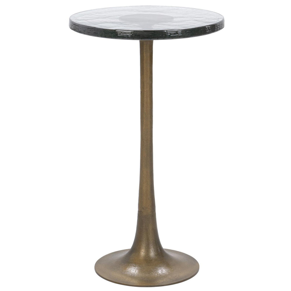 Fabiana Round Accent Table, Brass-Furniture - Accent Tables-High Fashion Home