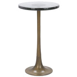 Fabiana Round Accent Table, Brass-Furniture - Accent Tables-High Fashion Home