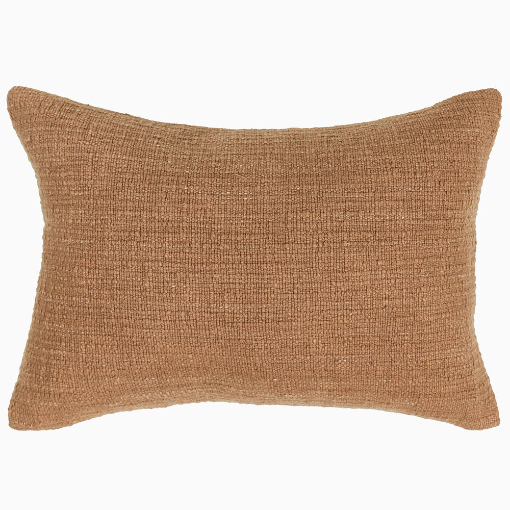 Fable Lumbar Pillow, Cognac Brown-Accessories-High Fashion Home