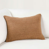 Fable Lumbar Pillow, Cognac Brown-Accessories-High Fashion Home