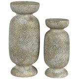 Fairchild Candleholders, Distressed Cream, Set of 2-Accessories-High Fashion Home
