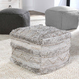 Fallon Pouf, Gray Multi-Furniture - Chairs-High Fashion Home