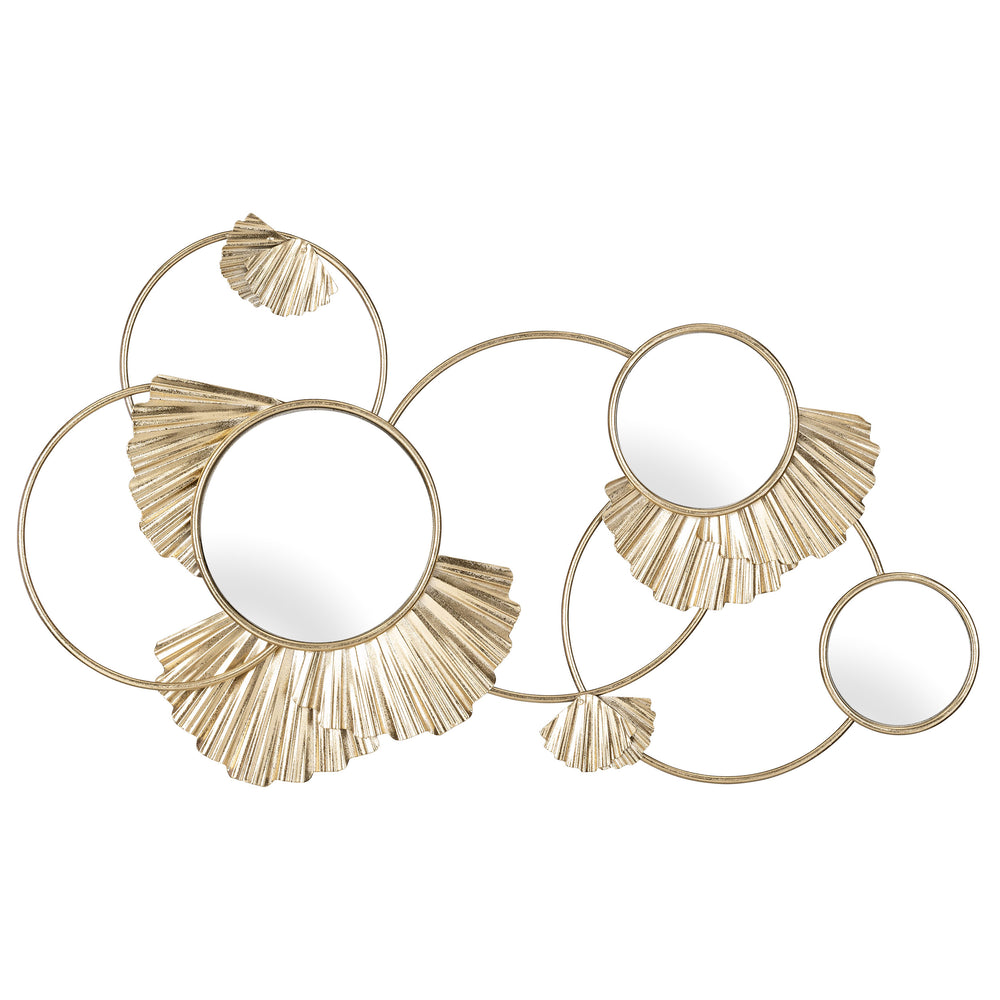 Fan Loops Mirrored Wall Decor, Gold