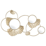 Fan Loops Mirrored Wall Decor, Gold