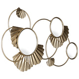 Fan Loops Mirrored Wall Decor, Gold