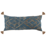 Farm Lumbar Pillow, Blue/Natural