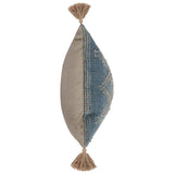 Farm Lumbar Pillow, Blue/Natural
