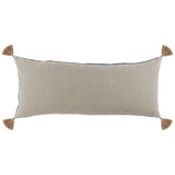 Farm Lumbar Pillow, Blue/Natural