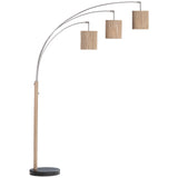 Farrah Floor Lamp, Silver/Natural-Lighting-High Fashion Home