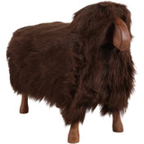 Faux Fur Sheep, Brown-Accessories-High Fashion Home