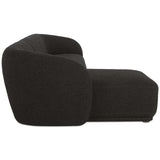 Faye Left Sectional, Black Boucle-Furniture - Sofas-High Fashion Home