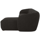 Faye Right Sectional, Black Boucle-Furniture - Sofas-High Fashion Home