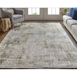 Feizy Rug Cardiz 39FXF, Green / Gray
