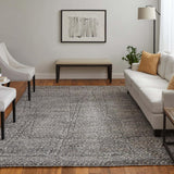 Feizy Rug Dering T6042, Charcoal