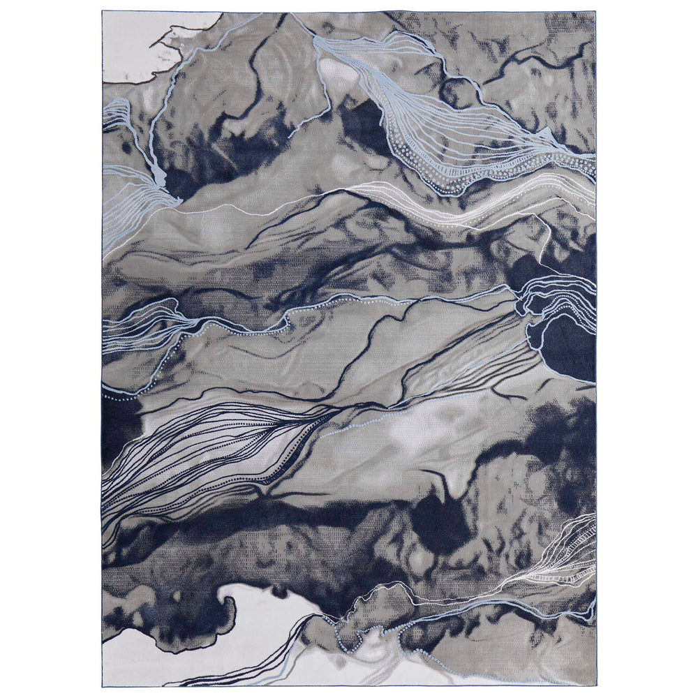 Feizy Rug Gaspar 39KTF, Gray/Blue-Rugs1-High Fashion Home