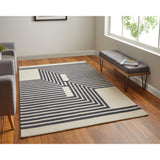 Feizy Rug Maguire 8900F, Ivory/Black-Rugs1-High Fashion Home