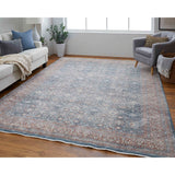 Feizy Rug Marquette 39GTF, Blue/Rust-Rugs1-High Fashion Home